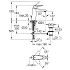 Смеситель для раковины GROHE Eurodisc Cosmopolitan, M-Size, хром (23448002)
