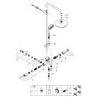 Душевая система GROHE Tempesta Cosmopolitan System 210 с термостатом для ванны, хром (26223001)