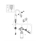 Кран для кухонной мойки GROHE Blue Pure Mono с функцией фильтрации, с фильтром в комплекте, хром (30388000)