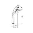 Ручной душ GROHE Vitalio Joy 110 Duo, 2 режима, хром/черный (27317000)