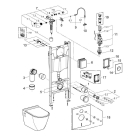 Комплект инсталляции GROHE Solido Compact, набор 4 в 1 с подвесным унитазом Lecico Serel и сиденьем (38950000)
