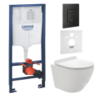 Комплект инсталляции GROHE 38811KF0-B/S с унитазом AQUAme AQM2002 и сиденьем с микролифтом (NW0172/S)