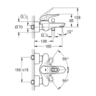 Смеситель для ванны GROHE Eurostyle, хром (33591003)