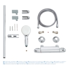 Термостат для душа GROHE Grohtherm 1000 с душевым гарнитуром, хром (34151004)