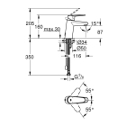 Смеситель для раковины GROHE Eurodisc Cosmopolitan с цепочкой и ограничением расхода воды, хром (3317820E)