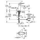 Смеситель для раковины GROHE Eurodisc Cosmopolitan, S-Size, хром (33190002)