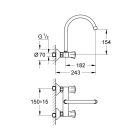 Смеситель для кухни GROHE Costa L, хром (31191001)