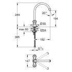 Смеситель для кухонной мойки GROHE Costa L с цепочкой, хром (31812001)