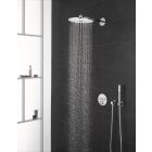 Верхний душ GROHE Rainshower 310 SmartActive с душевым кронштейном, 2 режима, 430 мм, белая луна (26475LS0)