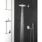 Верхний душ GROHE Rainshower 310 SmartActive с душевым кронштейном, 2 режима, 430 мм, белая луна (26475LS0)