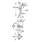 Набор для душа GROHE Cubeo, матовый черный (1018252430)