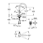 Смеситель для раковины GROHE Atrio, хром (32042003)