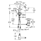 Смеситель для биде GROHE Atrio с донным клапаном, хром (32108003)