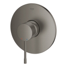 Внешняя часть смесителя для душа GROHE Essence скрытого монтажа, круглая, темный графит матовый (24168AL1)