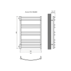 Полотенцесушитель водяной Aquatek Лугано П10 500x800, черный муар AQ DOC1080BL