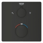 Внешняя часть термостата для душа GROHE Grohtherm на 2 потребителя, матовый черный (1022092430)