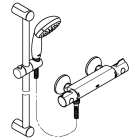 Термостат для душа GROHE Grohtherm 800 с душевым гарнитуром, хром (34565001)