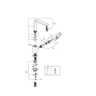 Смеситель для кухни GROHE Eurocube, хром (31255000)