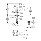 Смеситель для раковины GROHE Atrio, XL-Size, хром (32647003)