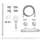 Термостат для душа GROHE Grohtherm 1000 с душевым гарнитуром, хром (34820004)