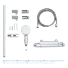 Термостат для душа GROHE Grohtherm 1000 с душевым гарнитуром, хром (34819004)