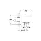 Подключение для душевого шланга GROHE Rainshower, темный графит глянец (27057A00)
