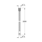 Душевой шланг GROHE 2000 мм, для бортика ванны, хром (28158000)