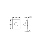 Панель смыва для унитаза GROHE Skate, 1 режим, нержавеющая сталь (38672SD0)