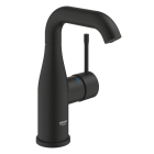 Смеситель для раковины GROHE Essence без донного клапана, M-size, фантомный черный (24176KF1)