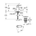 Смеситель для раковины GROHE Eurosmart Cosmopolitan S-size, хром (23927000)