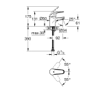 Смеситель для раковины GROHE Euroeco, S-size, хром (32734000)