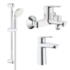Комплект смесителей GROHE BauEdge с душевым гарнитуром, хром (NB0065)