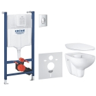 Комплект инсталляции GROHE Solido 5 в 1 с унитазом Bau Ceramic и сиденьем (39888000)