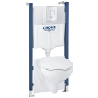 Комплект инсталляции GROHE Solido 5 в 1 с унитазом Bau Ceramic и сиденьем (39888000)