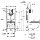 Комплект инсталляции GROHE Solid 5 в 1 с унитазом (39890000)