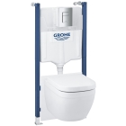 Комплект инсталляции GROHE Solido 5 в 1 с унитазом Euro Ceramic и сиденьем (39889000)