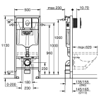 Комплект инсталляции GROHE Rapid SL 4 в 1 с унитазом Euro Ceramic и сиденьем (NW0130)