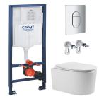 Комплект инсталляции GROHE NW0145/S с унитазом Aquatek МИЯ и сиденьем с микролифтом (NW0165)