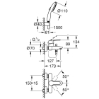 Смеситель для ванны GROHE Eurostyle Cosmopolitan, хром (25275002)