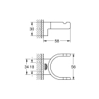 Крючок двойной GROHE Selection, теплый закат (41049DL0)