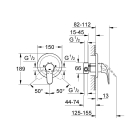 Смеситель для душа GROHE Euroeco, хром (32742000)