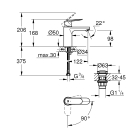Смеситель для раковины GROHE Eurosmart Cosmopolitan, M-size, хром (23928000)