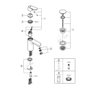 Смеситель для раковины GROHE Eurosmart Cosmopolitan, M-size, хром (23928000)