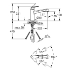 Смеситель для кухни GROHE Eurodisc Cosmopolitan, хром (32257002)