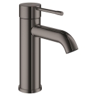 Смеситель для раковины GROHE Essence без донного клапана, S-size, темный графит глянцевый (24172A01)