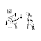 Смеситель для раковины GROHE Eurosmart Cosmopolitan с гигиеническим душем, S-size, хром (23125000)