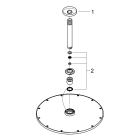Верхний душ GROHE Rainshower Cosmopolitan 310, 8 л/мин, 1 режим, 142 мм, суперсталь (26067DC0)