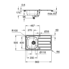 Мойка GROHE K200 45-S 86/50 1.0 с корзинчатым вентилем, нержавеющая сталь (31552SD1)