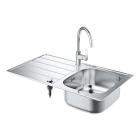 Мойка со смесителем GROHE K200 45-S 86/50 1.0, нержавеющая сталь (31562SD1)