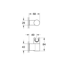 Настенный держатель, GROHE Rainshower, хром, (27055000)